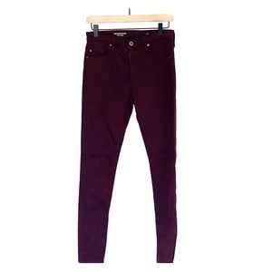 Ag Adriano Goldschmied Skinny Jeans — Deep Wine